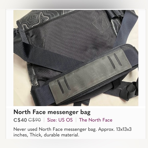 The north face purple label  message bag - Picture 4 of 6